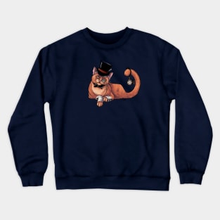 Fancy Cat - Orange Ginger Gentleman Kitty Crewneck Sweatshirt